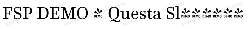FSP DEMO - Questa Sl字体转换